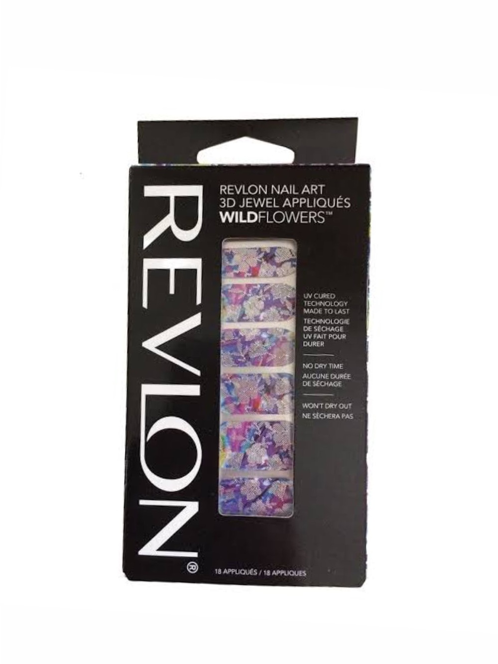 Revlon Nail Art 3D Jewel Appliqués Wildflowers 02 Psychedelic Discontinued